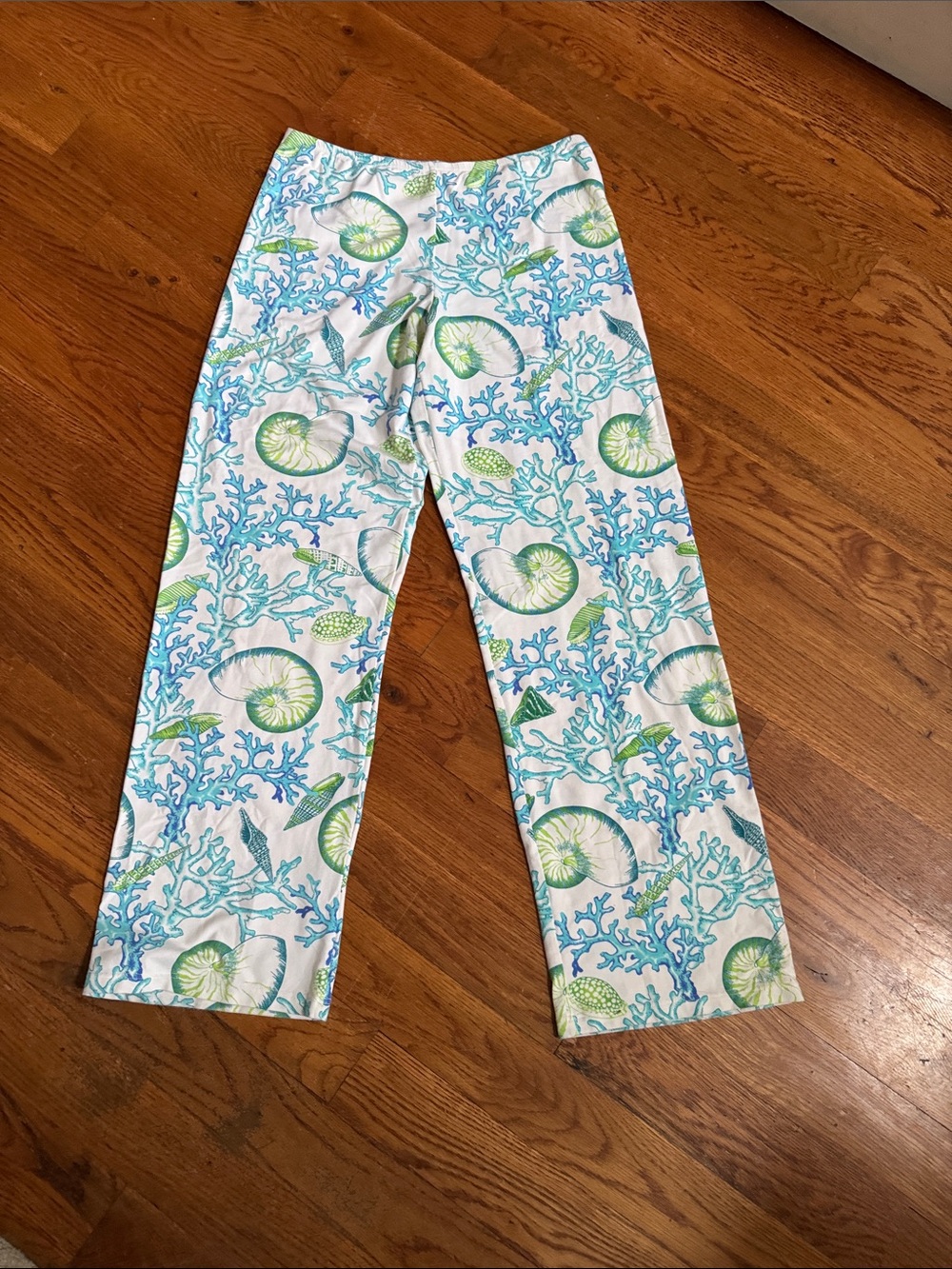 Women’s Blue & Green Ocean Print Pants - Manuel Casanova